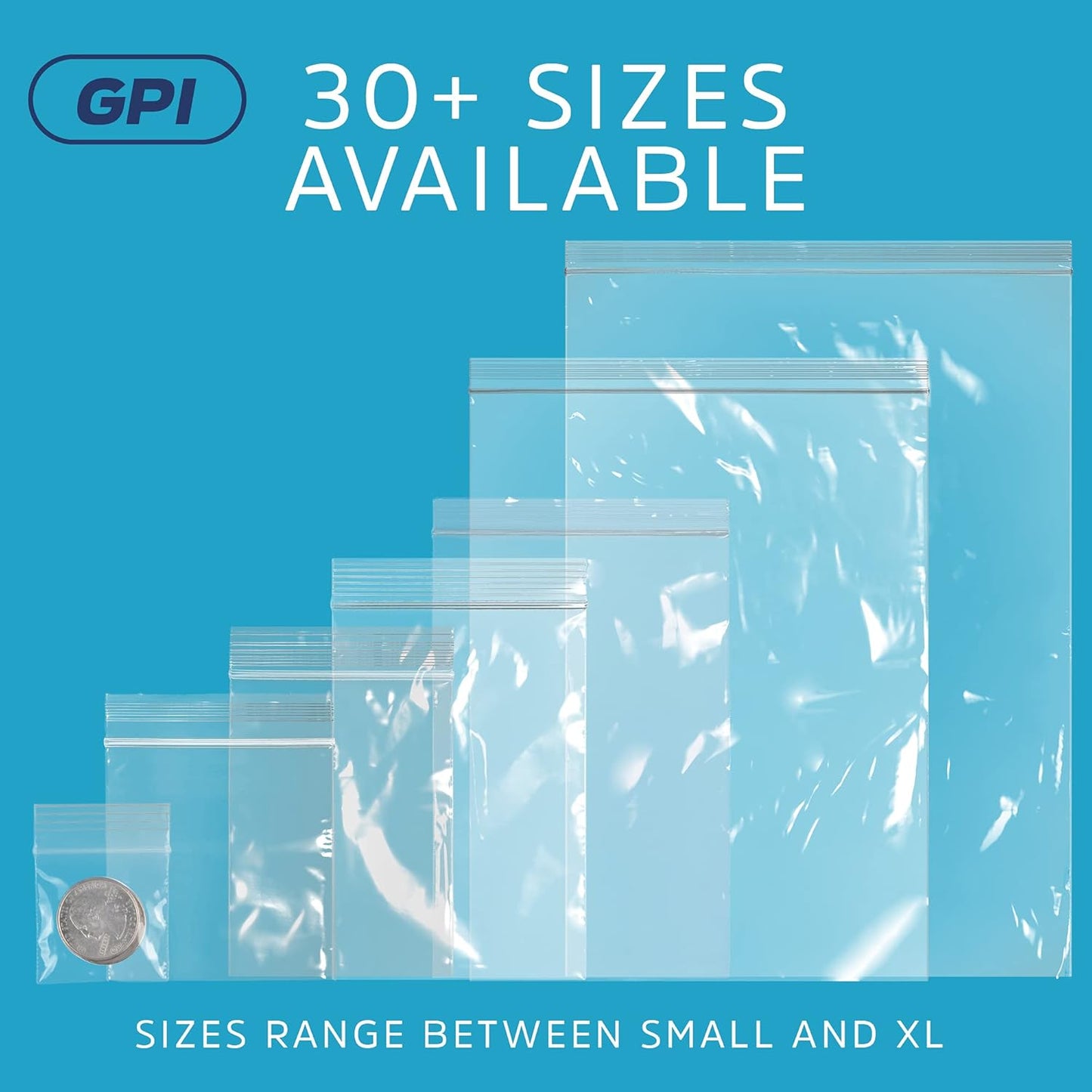 CLEAR PLASTIC ZIP SANDWICH BAGS - Bulk GPI Pack Of 100 6" x 6" 4mil Thick Heavy Duty, Strong & Durable RECLOSABLE Poly Baggies With Resealable Zipper Lock For Travel, Storage, Packaging & Shipping