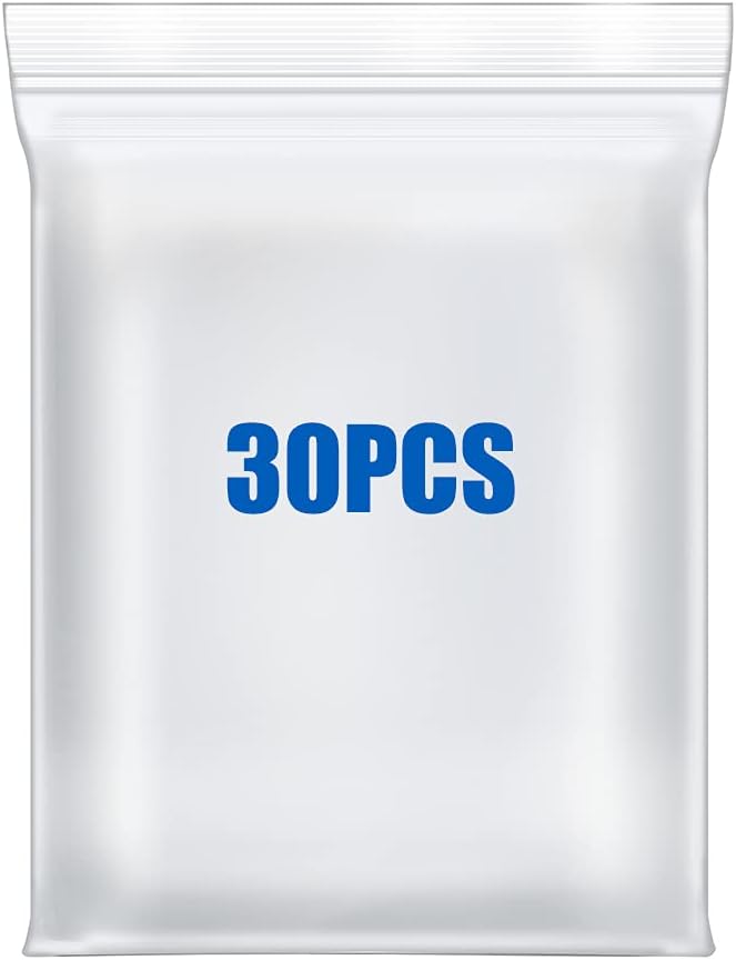 16" x 20" Large Thick 2.4 Mil Clear Zip Seal Lock Poly Bags Reclosable Plastic Bags Clothing T-Shirts Shoes Toys Snack Zipper Bag (30 Pack）