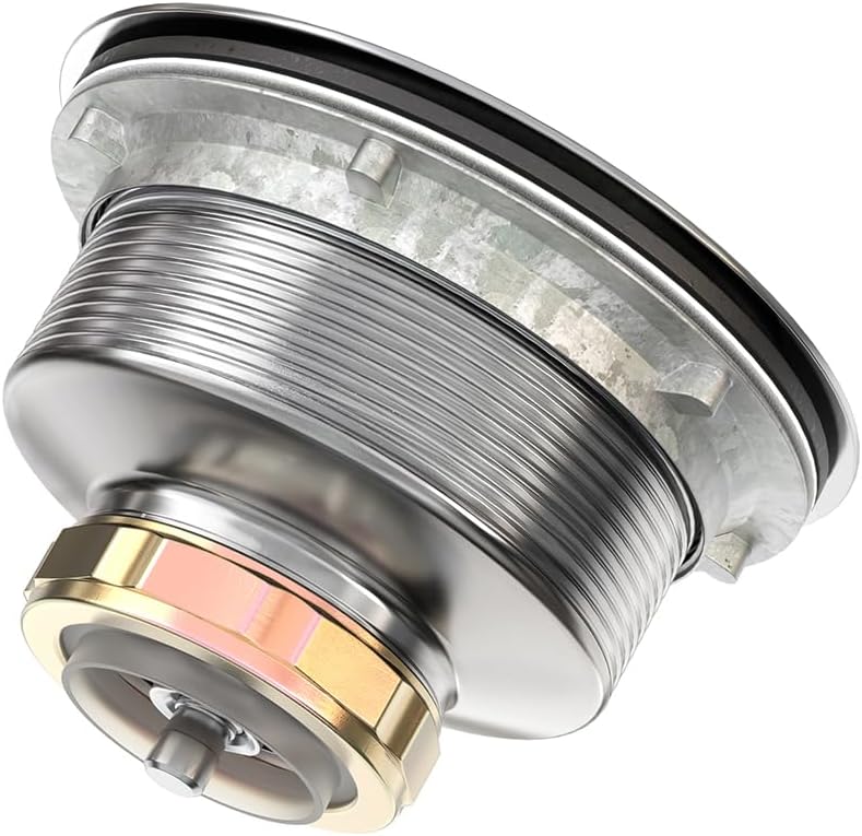 KONE Kitchen Sink Drain Sink Strainer 3-1/2 Inch Drain Assembly Kit Replacement for Universal 3.5 Inch Kitchen Sink, All Stainless Steel Body with Strainer Basket and Drain Stopper (Stainless)