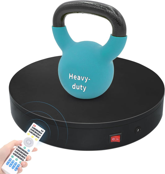 7.9In Remote Motorized Electric Turntable Rotating Display Stand Spinning Rotating Platform 360 Photography Turntable lazy susan base giratoria para for Photography,Display (Load Range:40~100lbs)