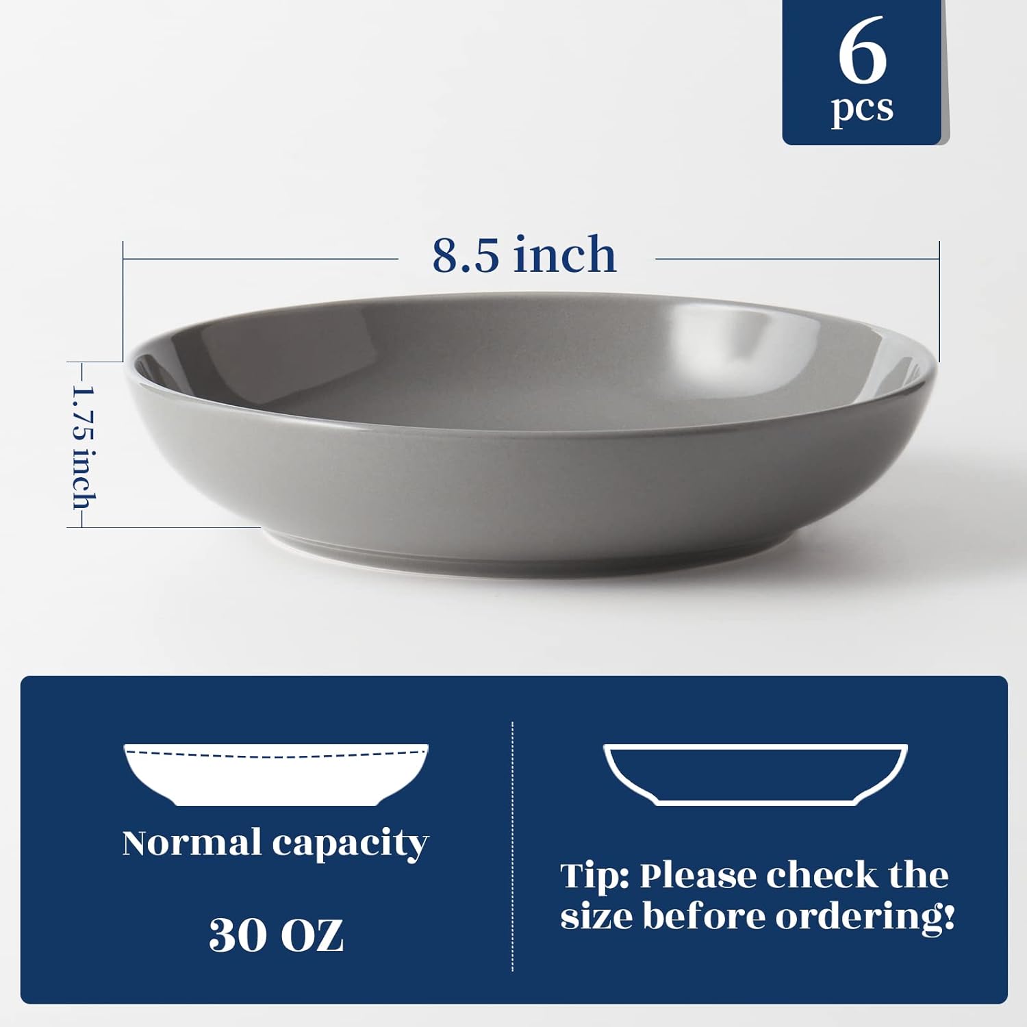 Y YHY Pasta Bowls Set of 6 - Thumbnail 5