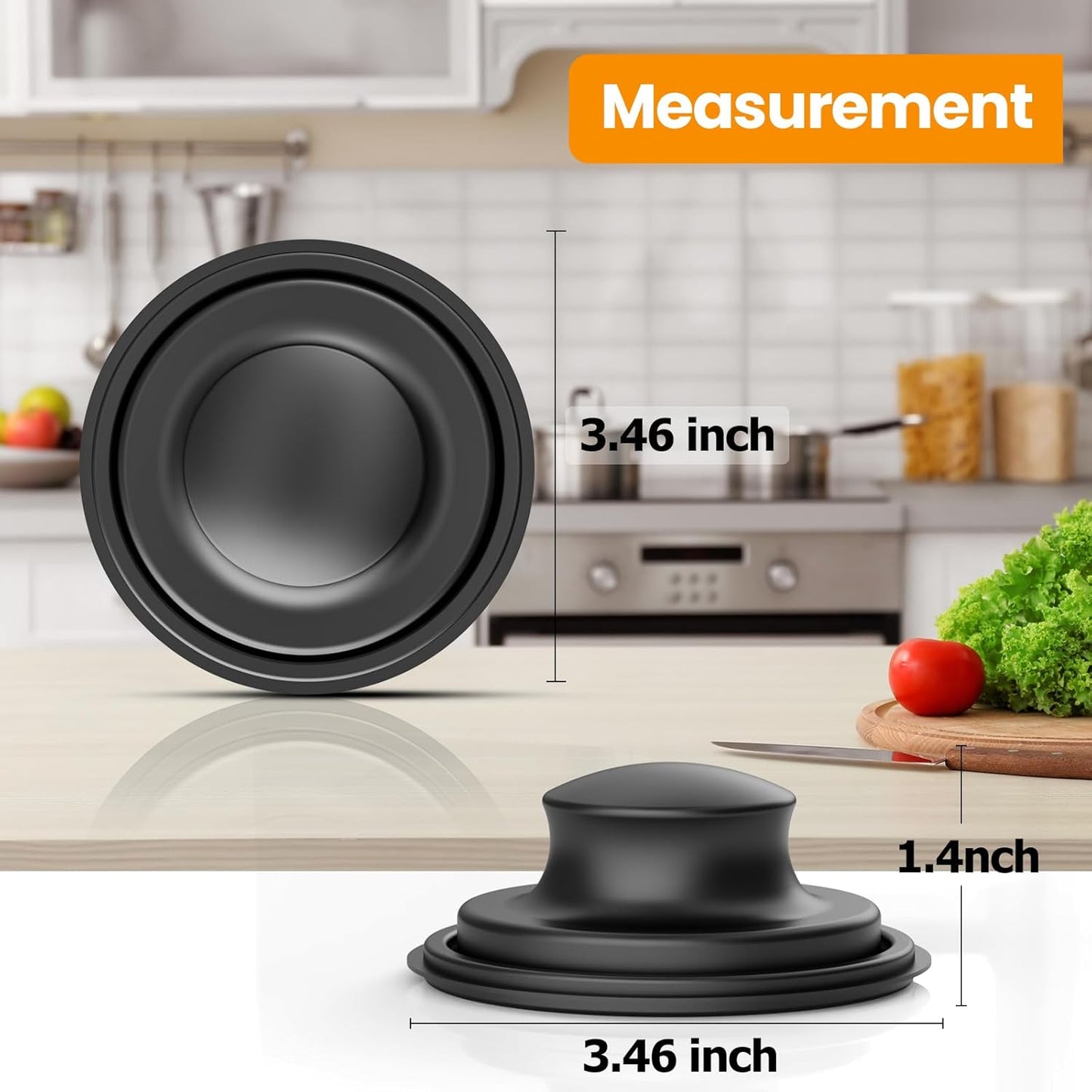 Huntorny 2PCS Kitchen Sink Drain Strainer and Stopper, Drain Catcher and Drain Protector for Kitchen Sink, Plug for Standard 3-1/2 Inch Garbage Disposal Sink Drain Cover