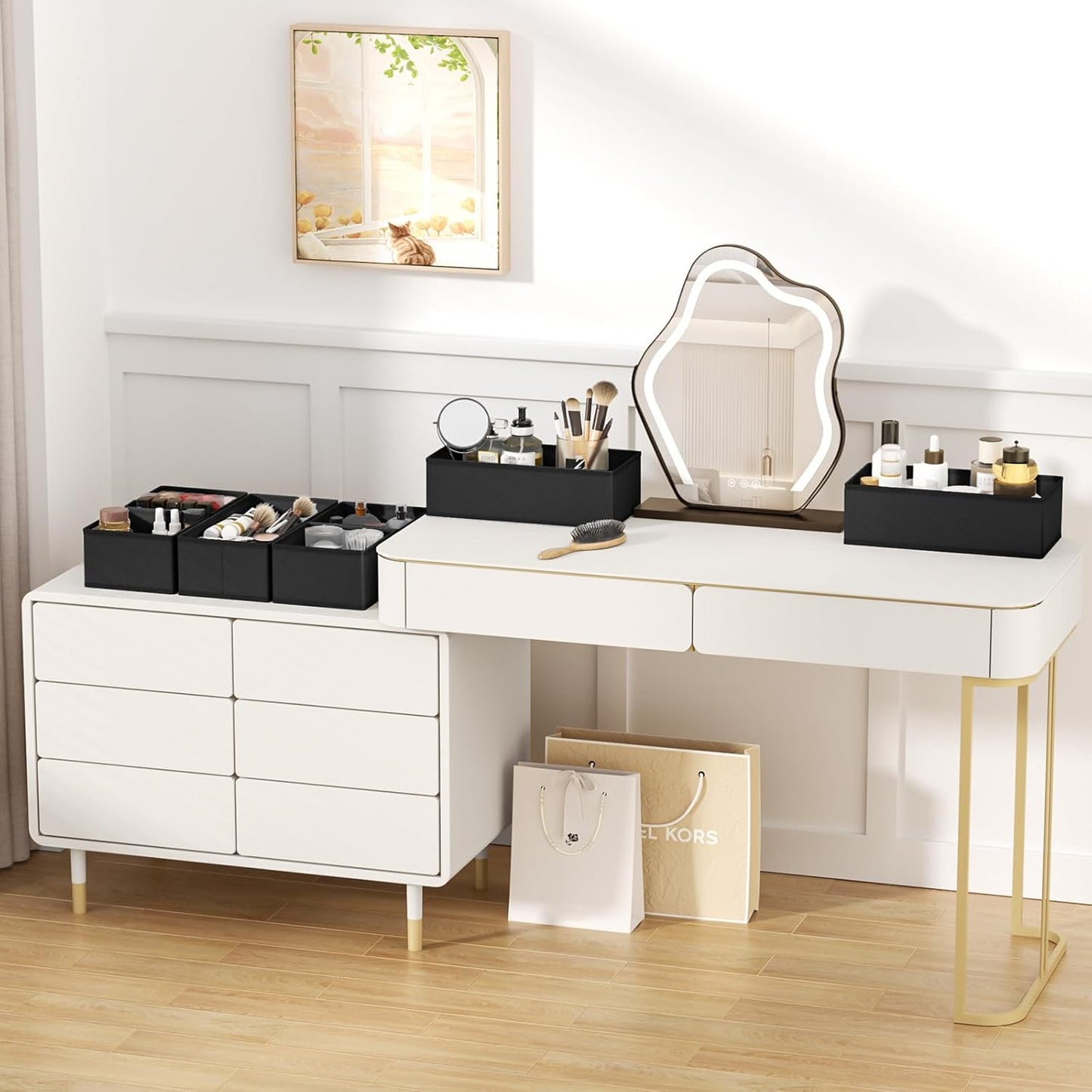 DIMJ Drawer Organizer Clothes Storage - 24 Pack Baby Dresser Organizer for Nursery, Small Fabric Closet Drawer Organizer Bins for Underwears Socks, Foldable Storage Dividers Organization for Bedroom