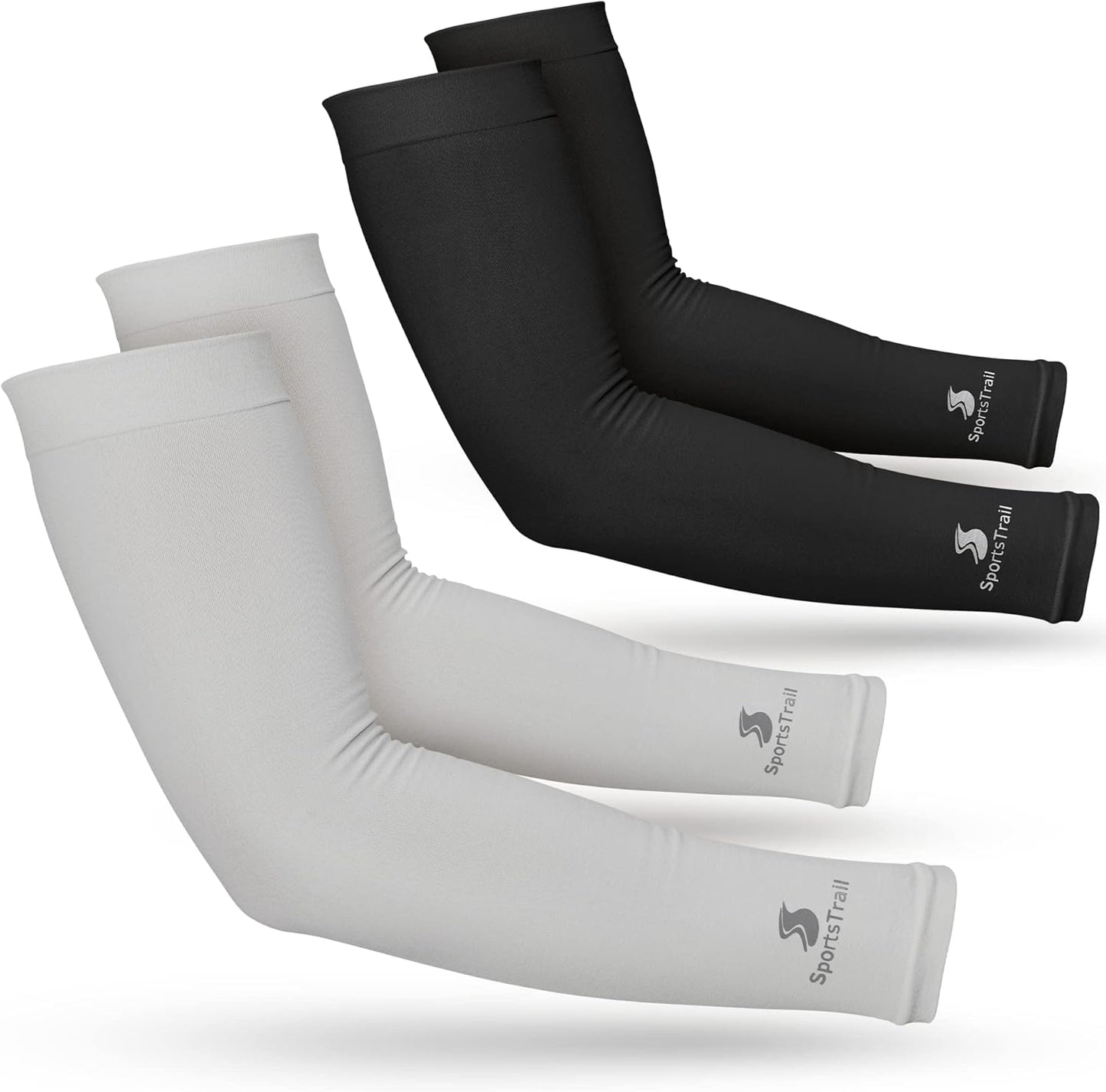 SportsTrail Cooling Arm Sleeves for Men & Women – Breathable, UV Sun Protection, Sports Arm Sleeves for Women, Men & Youth