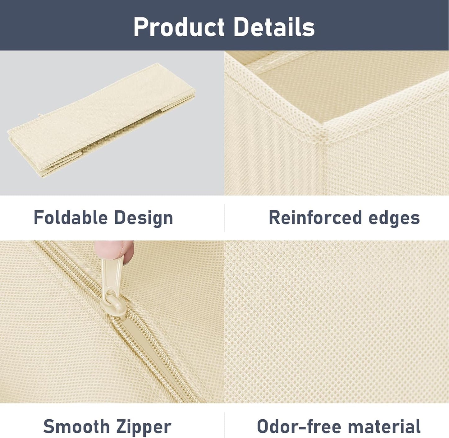 DIMJ Drawer Organizer Clothes Storage - 24 Pack Baby Dresser Organizer for Nursery, Small Fabric Closet Drawer Organizer Bins for Underwears Socks, Foldable Storage Dividers Organization for Bedroom