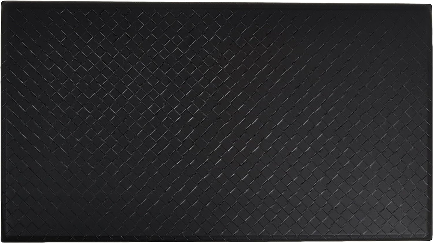 Amazon Basics Anti-Fatigue Standing Mat, Non-Slip, Comfort Mat for Home and Office, 20W x 36L x 0.6Th in, Black, 1-Pack