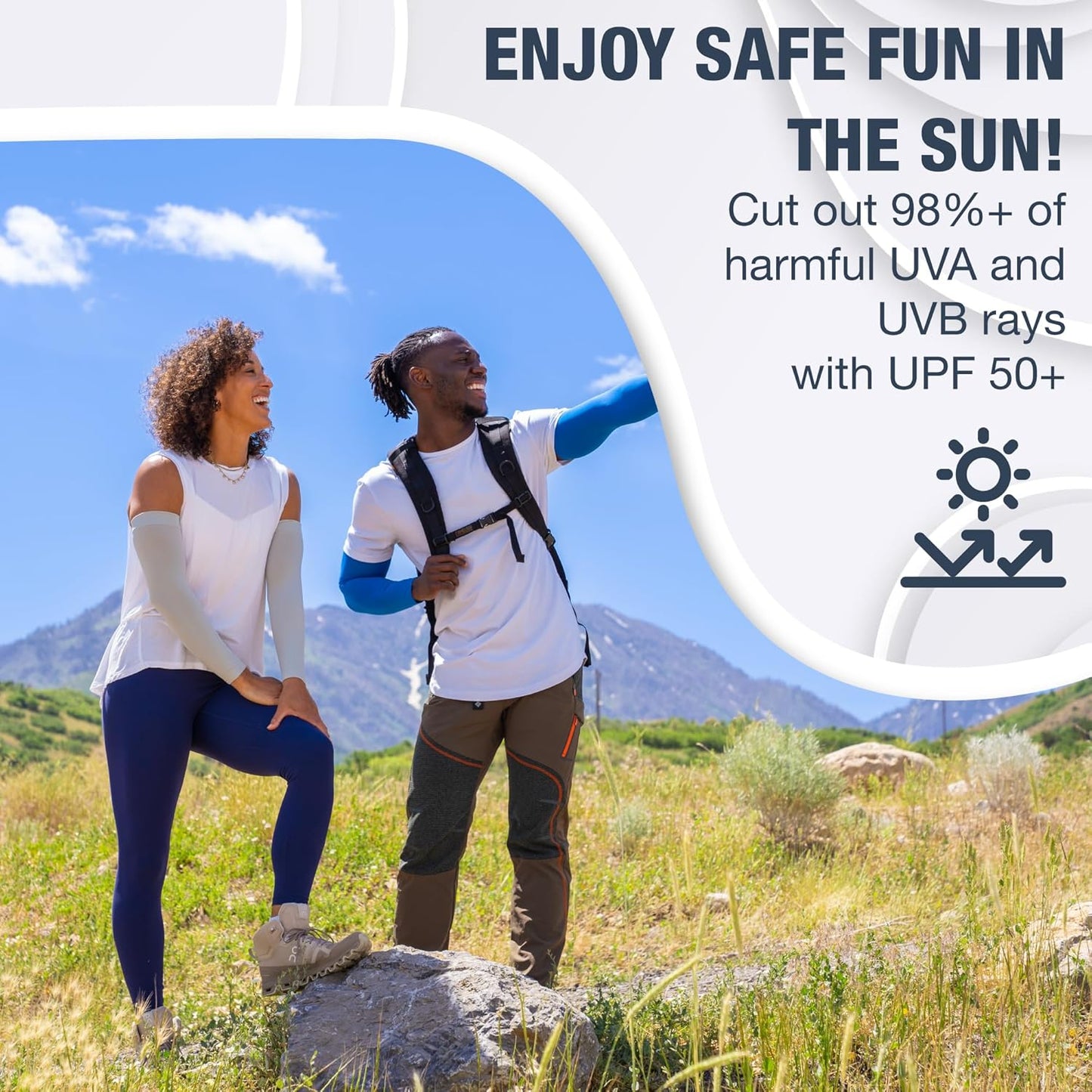 SportsTrail Cooling Arm Sleeves for Men & Women – Breathable, UV Sun Protection, Sports Arm Sleeves for Women, Men & Youth